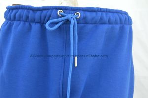 Royal <b>Blue</b> Ladies Wide Leg <b>Cargo</b> Pants Mid Waist 300g Heavyweight Fleece 100% Cotton Eco-Friendly Breathable <b>Women's</b> Pants - Product Image 5