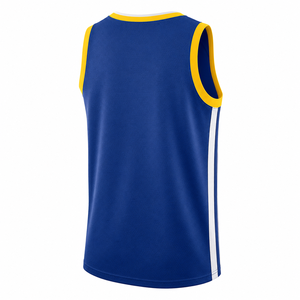 Camiseta sin mangas unisex con cuello en V de malla transpirable talla grande para adultos, azul, de los Golden State, para la temporada 23 de la NBA - Product Image 2