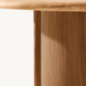 Table ronde en teck au style moderne et épuré, idéale pour l'extérieur, distinctive et durable - Product Image 6