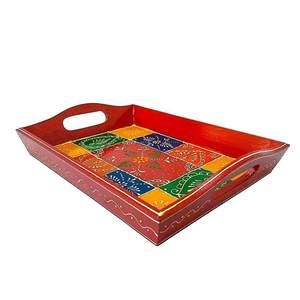 <b>Tea</b> Snacks Serving Platter Decorative Handcrafted <b>Tray</b> for Home Dining Table Kitchen Decor Wedding Houseware - Product Image 4