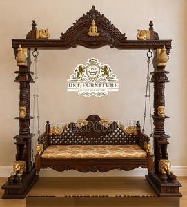 Compre columpio de madera de teca tallada para interiores, color marrón, personalizado, estilo antiguo, para el hogar, Australia. - Product Image 4