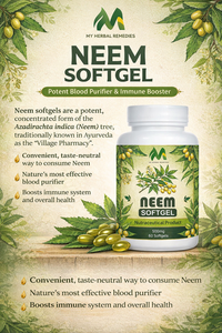 NEEM SOFTGEL Herbal Plant Extract Softgel Capsules with Botanical <b>Blend</b> Formula in Premium <b>Bottle</b> Packaging for Herbal product - Product Image 4