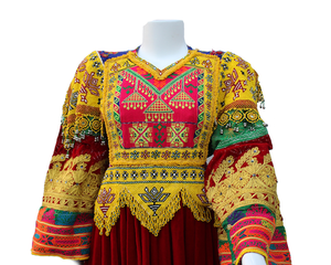 Nouvelle Collection 2026 : Ensemble Longue Robe en Mousseline Écologique Style Culturel Afghane avec Broderie et Impression de Logo - Product Image 4