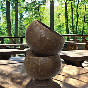 Cuenco de cáscara de coco orgánico ecológico de Vietnam 100%, artesanías naturales hechas a mano, pulido, otro estilo perfecto para la decoración del hogar - Product Image 5