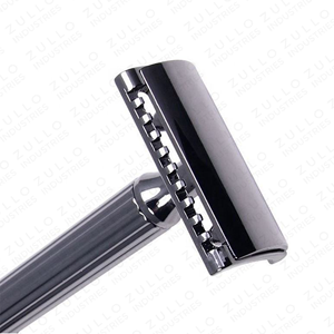 Professional Stainless Steel Triple Blade Safety Razor for <b>Men</b> Reusable Traditional Shaving Razor OEM Private Label - Product Image 5