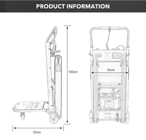 Máquina Eléctrica Personalizable para Subir <span class=keywords><strong>Escaleras</strong></span>, Tipo <span class=keywords><strong>Carretilla</strong></span>, para Almacenamiento Doméstico, Capacidad de 400 kg, Plegable, para Mover Mercancías por <span class=keywords><strong>Escaleras</strong></span> - Product Image 3