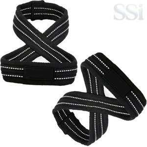 Sangles de levage de type figure 8 pour une force de traction maximale, avec enveloppements de poignet à prise sécurisée pour l'entraînement physique professionnel - Product Image 3