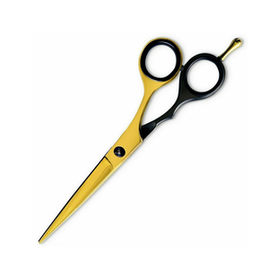 Tijeras de Barbero Profesionales de Acero Inoxidable de Alta Calidad, Plegables, Ligeras, con Logotipo Personalizado, Recubrimiento Dorado/Negro - Product Image 3