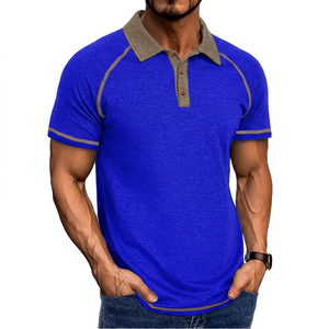 Chemise Homme Manches Courtes en Coton, Couleur Unie, Tricotée, Respirante, Séchage Rapide, Style Décontracté, Vert Marron, Col Boutonné - Product Image 6
