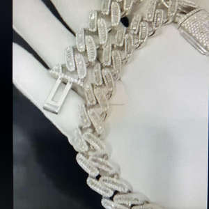 Luxury <b>Men</b> Women Hip Hop Iced Fine Jewelry 2MM 3MM 4MM 5MM Lab <b>Diamond</b> Filled S925 Silver Vvs Moissanite Brilliant Cut <b>Necklace</b> - Product Image 4