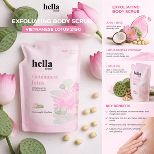 Gommage corporel de haute qualité aux graines de lotus du Vietnam, exfoliant pour adultes Hella Beauty, graines de lotus 150g, café brun foncé - Product Image 4