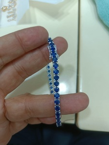 Diseño elegante zafiro Esmeralda y rubí joyería elegante zafiro 2,50mm tenis pulsera mujer regalo Unisex - Product Image 4