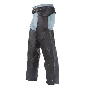 OEM Cow Genuine Leather <b>Half</b> <b>Chaps</b> Top Quality Custom Logo Riding <b>Chaps</b> For Men In Wholesale Cheap Low Price - Product Image 3