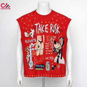 T-shirt pour homme en coton 100% éco-responsable, respirant, style vintage, coupe classique, imprimé DTG, sans manches, sur mesure - Product Image 4