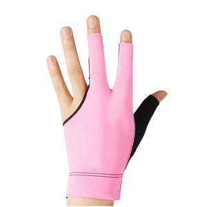 Gants de snooker extensibles en spandex à 3 doigts, vente en gros, logo personnalisé, antidérapants, pour billard - Product Image 1