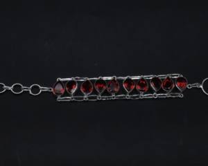 Zircon German Silver <b>Adjustable</b> <b>Bracelet</b> Sparkling Zircon Gemstone Cuff Handmade Fashion Jewelry - Product Image 1