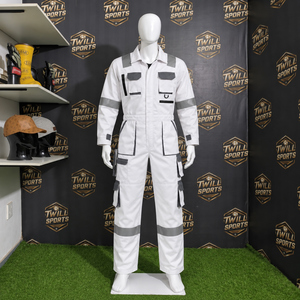 Overol de Trabajo de Invierno Personalizado de Alta Visibilidad para Mecánicos, Overol de Algodón Resistente con Protección de Seguridad Reflectante, Overol de Construcción Personalizado - Product Image 4