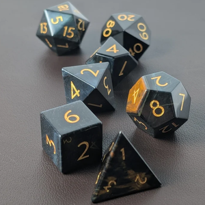 ลูกเต๋าหินคุณภาพสูง บลูไทเกอร์อาย คริสตัลธรรมชาติ หินบำบัดเรกิ ลูกเต๋าหินแกะสลักแบบกำหนดเอง ชุดลูกเต๋าคริสตัลไวกิ้ง - Product Image 3