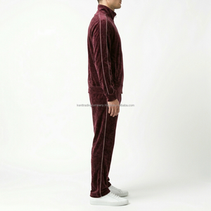 Private Label Y2K Velour Tracksuit Women Custom Brand Logo Rhinestone Velvet Full Zip Hoodie Flare Sweatpants Set Manufacturer - Product Image 3