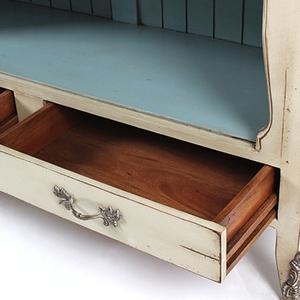 Indonesian Furniture Sideboards Series 2006 Main Material Solid Mahogany Wood Has 5 Shelves And 2 <b>Small</b> <b>Drawers</b> Stylish Desig - Product Image 2