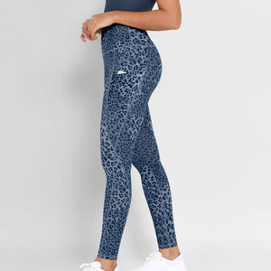 TAYUMA INDUSTRIES Women's Mid <b>Waist</b> Ankle-Length Solid Color Vintage Style Polyester/Nylon/Spandex Knitted 220g <b>Leggings</b> - Product Image 5