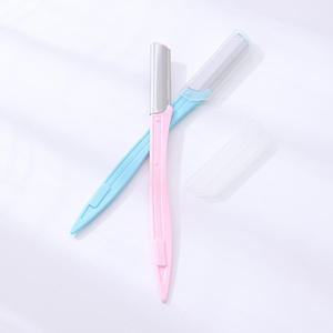 Rasoir à sourcils écologique en acier inoxydable, lame inclinée, multicolores, outil de précision pour l'épilation du visage - Product Image 3