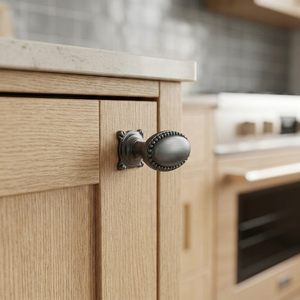 Modern Brass Oval Cabinet Knob with Square Backplate Antique Matte Finished Durable Furniture Handle for Kitchen Drawer <b>Door</b> - Product Image 5