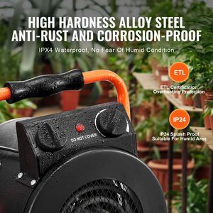 Calentador Eléctrico Pequeño de 1500W para Invernadero, Termostato con 2 Velocidades y Protección Contra Sobrecalentamiento para Carpa de Cultivo - Product Image 3