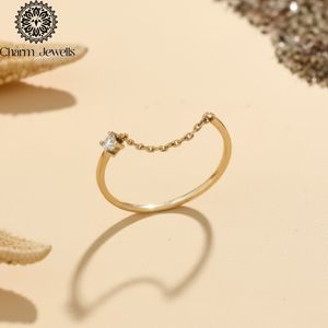 Bague de fiançailles Charm Jewells en moissanite taille coussin, plaqué or 18 carats, sertie à griffes, luxe classique pour femme, certifiée IGI, 3 grammes - Product Image 1