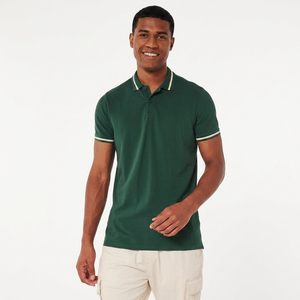 Polo en coton pour homme, toucher doux, col côtelé, style décontracté, mode confortable, vêtement d'été haut de gamme - Product Image 5