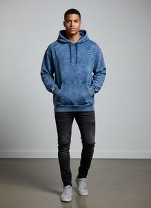 Wholesale Rhinestone Hoodie Custom Acid Wash Oversized Streetwear Hoodie - Product Image 3