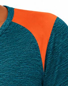 Customized Women Teal And Orange Quick Dry Sports T Shirt Breathable Lightweight Gym Running Athletic Activewear Tee <b>Top</b> - Product Image 5