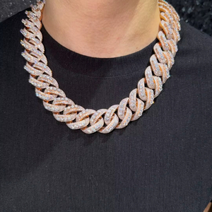 สร้อยคิวบันชุบทองคุณภาพเยี่ยม SHRILIKE JEWELS ชุบทอง 92.5%  แบบหนา ประดับเพชรหรูหราสำหรับงานแต่งงาน IGI - Product Image 1