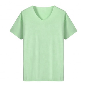 T-shirt pour femme de haute qualité à col en V, impression personnalisée, 100% coton, t-shirt à col en V lourd - Product Image 3