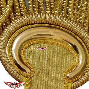 Epaulettes de Lujo Personalizadas de la Marca KEW, Bordadas a Mano, Ecológicas, Vintage, con Flecos de Oro, para Ceremonias - Product Image 3