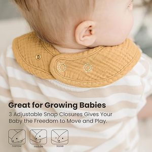 Lot de bavoirs pour bébé en 95% bambou et 5% élasthanne, doux et durables - Product Image 3