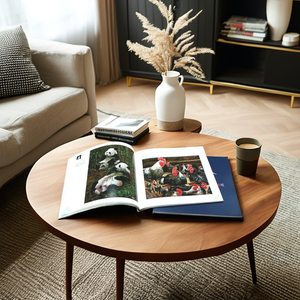 หนังสือภาพปกอ่อนที่กำหนดเองพร้อมแคตตาล็อกพิมพ์ที่สมบูรณ์แบบและรูปภาพถ่ายภาพโดยใช้กระดาษแข็งคราฟท์ - Product Image 1