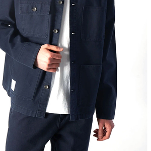 New Arrival Winter Streetwear Custom Logo High Quality Contrast Color Men's Waterproof Breathable Zipper Cotton <b>Canvas</b> <b>Jackets</b> - Product Image 4