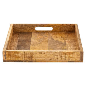 Premium Quality Multi-Use Wooden Serving Tray with Mango Wood Handles for Restaurant and Hotel Supplies Wholesale Price - Product Image 4