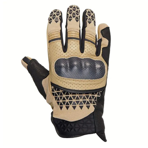 Gants de moto unisexes haut de gamme en cuir noir avec grip antidérapant et sangle de poignet réglable pour la conduite en toutes saisons - Product Image 5