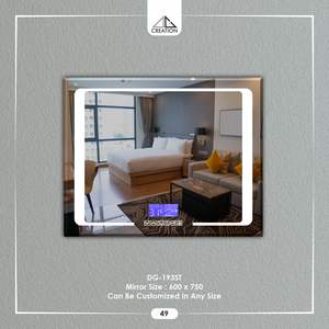 Espejo LED sin marco para baño contemporáneo con reflejo nítido para espacios interiores modernos de la India - Product Image 4