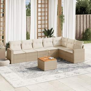Ensemble de canapés de jardin brun beige - Product Image 1