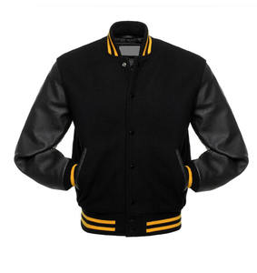 Chaqueta Bomber Varsity Personalizada OEM para Hombre, Talla Grande, Invierno, Impermeable, Transpirable, Cuello Alto de Lana y Seda, con Bolsillos, Logotipo Personalizado - Product Image 5