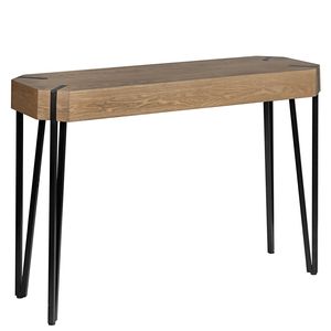 Consolle Contemporanea Europea in Legno Massello con Vano Portaoggetti per Soggiorno Domestico e Uso Interno - Product Image 3