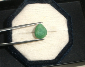 12 x 10mm Emerald Pear loose natural <b>gem</b> for <b>Crafts</b>, Jewelry and <b>Gem</b> Collecting - Product Image 1
