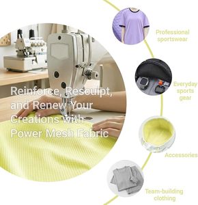Tissu jersey jaune clair, poids moyen, tricoté, fil peigné, respirant, style uni - Product Image 4