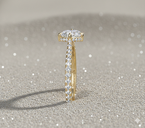 Anillo de Compromiso con Diamante Cultivado en Laboratorio, Oro de 14K, Corte Redondo, Engaste de Garras, Estilo Vintage, para Fabricante de Joyería Personalizada Certificada, OEM, ODM - Product Image 5