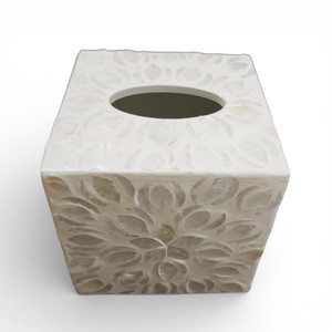 Handmade Wooden Tissue Box with Mother of Pearl Inlay for Home Decor - Product Image 6