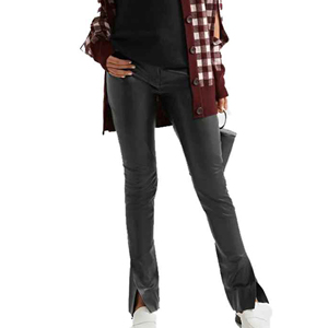 2025 Brand New Customize100% Genuine Leather Lambskin Pant Leather Trouser for Women Breathable High Quality Women Leather Pants - Product Image 3