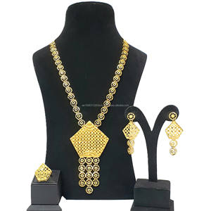Conjunto de collar de mujer chapado en oro de 24 quilates de Dubái, colección de diseñadores de alta calidad, joyería llena de oro, precio de descuento, nuevo - Product Image 1
